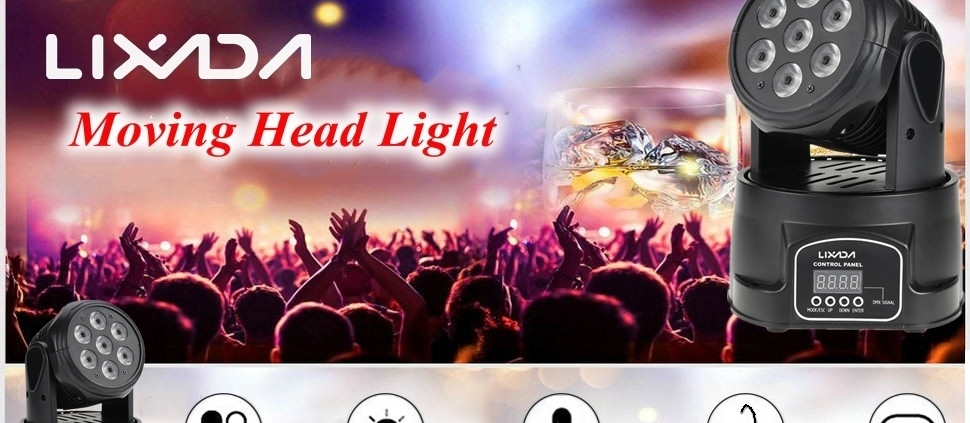 lixada dmx 512 mini moving head light