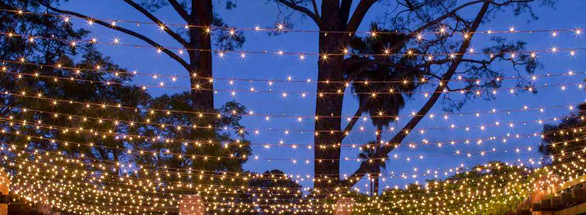 string lighting wedding